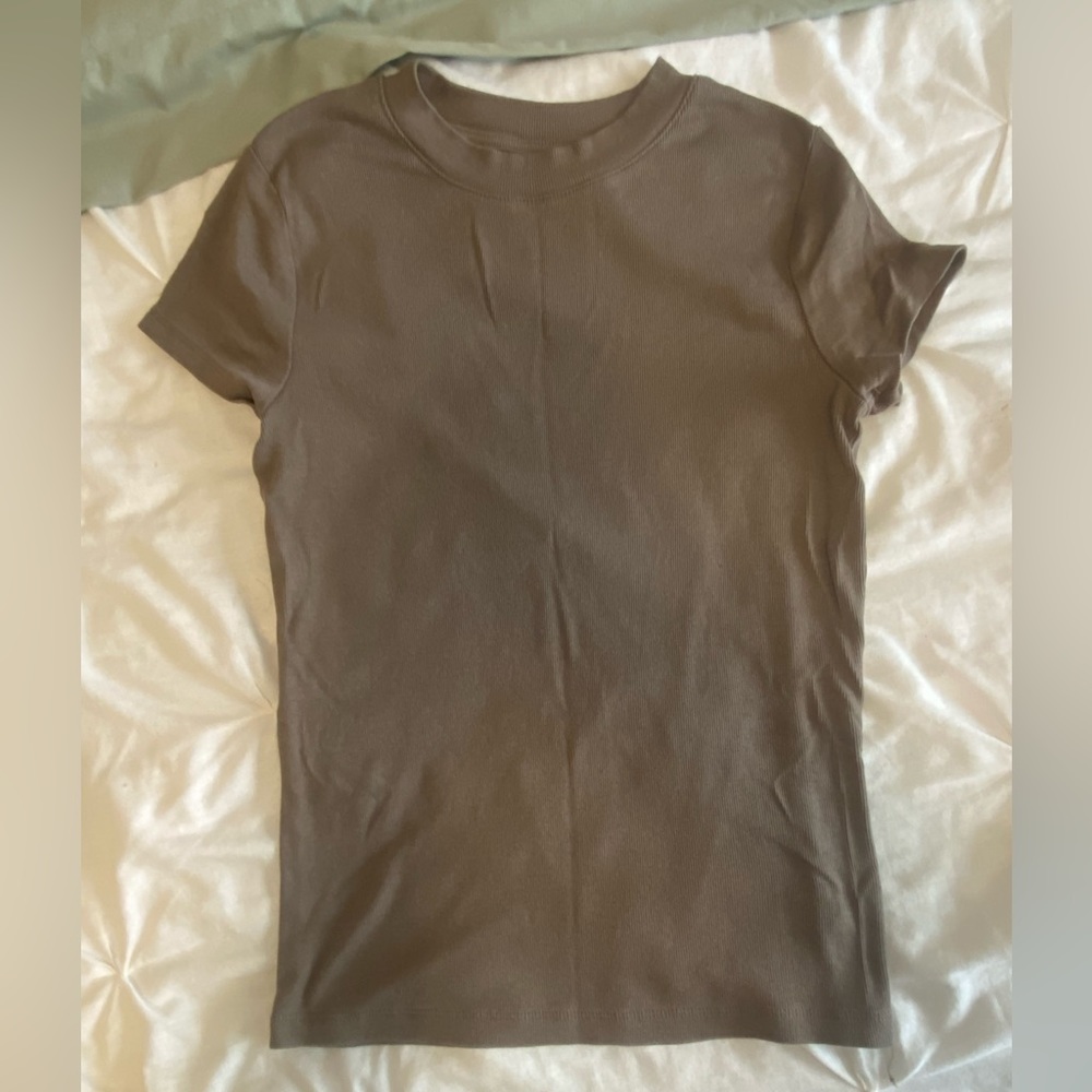 A New Day Women’s Short Sleeved Slim Fit Ribbed T-Shirt